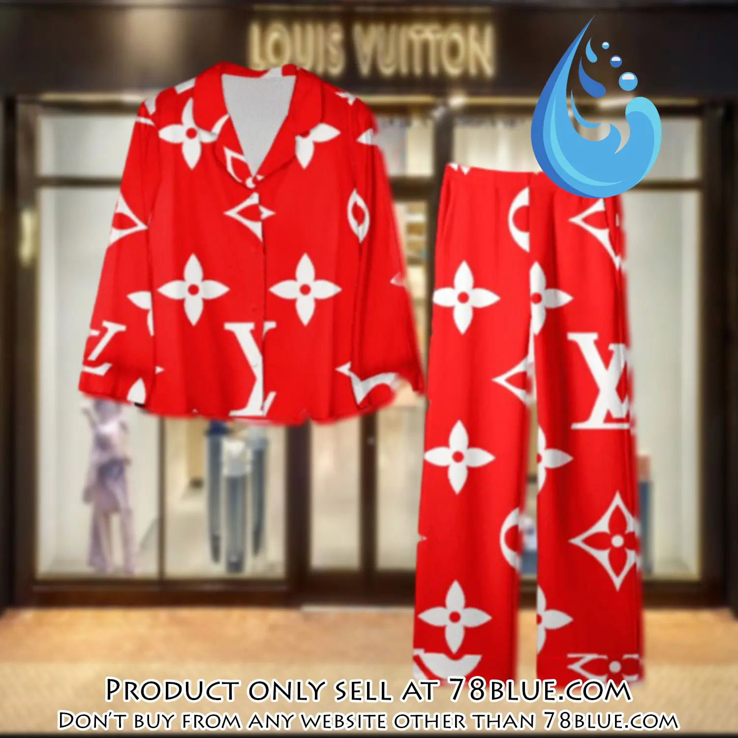 Trending luxury lv satin pajama set pjs1094 78b2019151